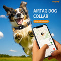 Airtag Dog Collar – Waterproof Reflective Martingale Collar with Padded Nylon & Holder