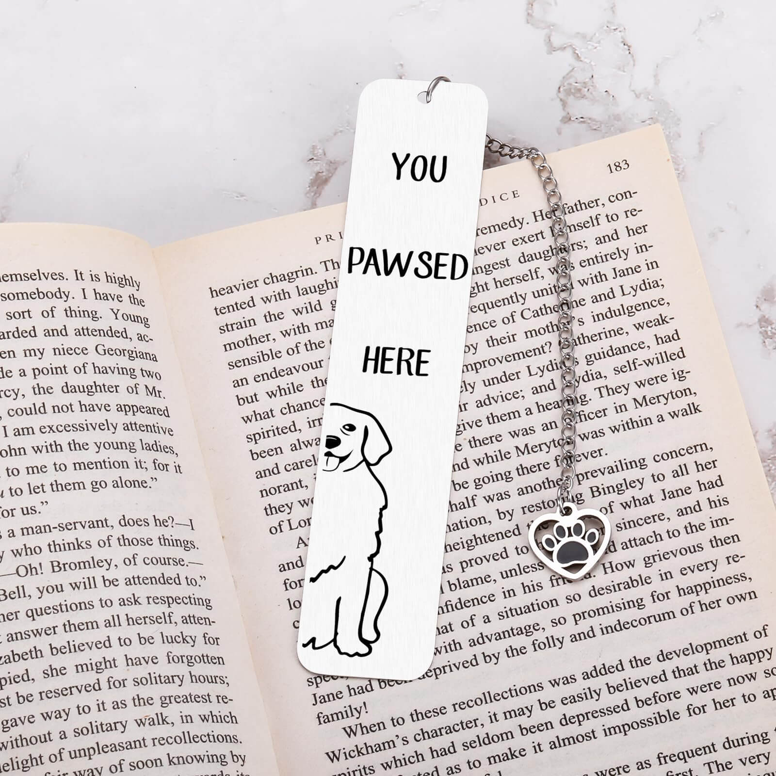 Golden Retriever Dog Bookmark – Metal Page Marker Gift for Dog Lovers & Bookworms