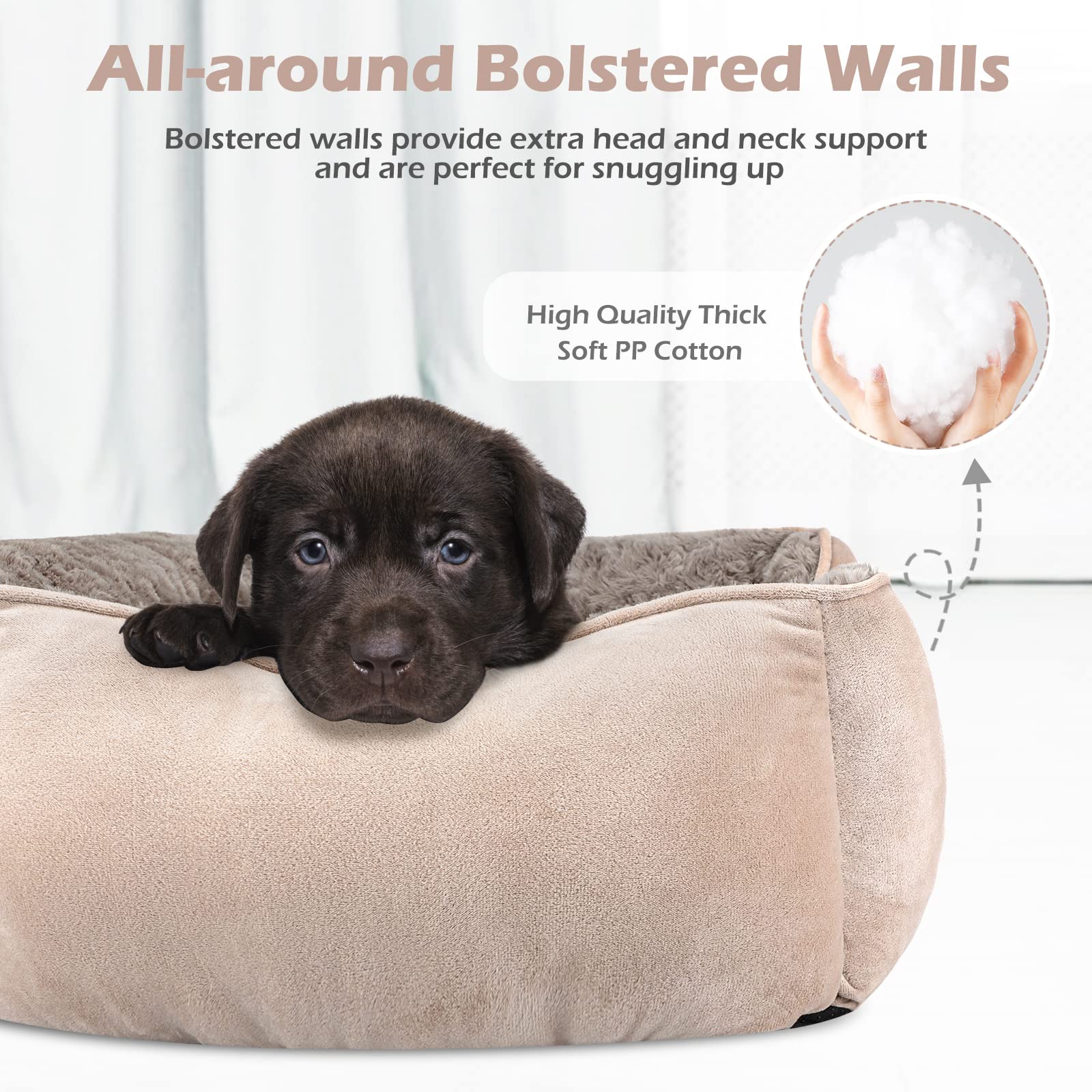 INVENHO Orthopedic Dog Bed – Medium, Soft, Washable, Non-Slip, Calming Design (25”)