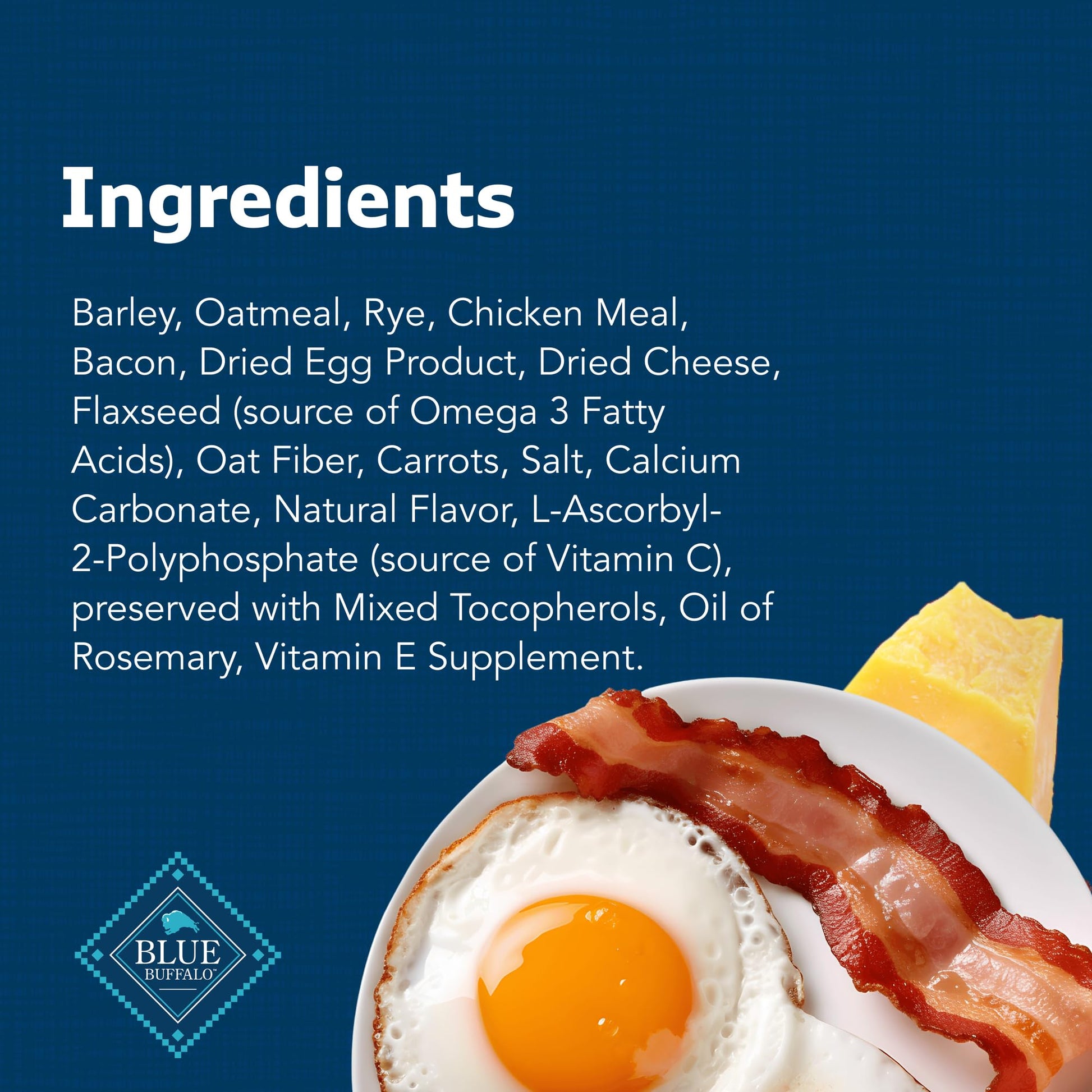 Blue Buffalo Health Bars – 3 lb – Bacon, Egg & Cheese Oven-Baked · Crunchy Biscuits · Natural Ingredients