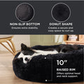 Bedsure Dog Bed – Large 36” – Donut Calming Plush Faux Fur · Washable · Anti-Slip Base · Up to 100 lbs