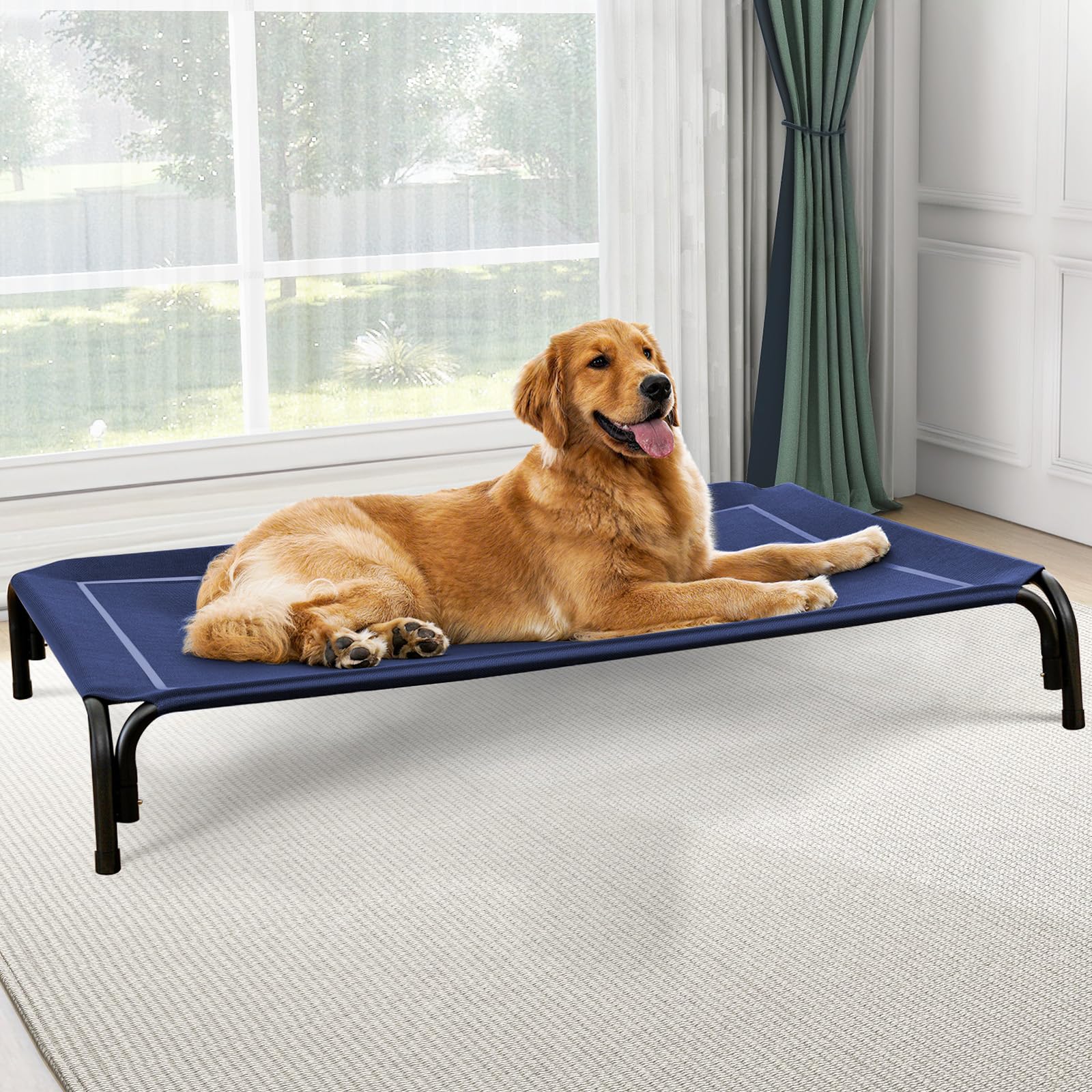 Czpalo Dog Bed – Large – Elevated Cooling Cot Breathable Mesh · Washable · Indoor/Outdoor Use
