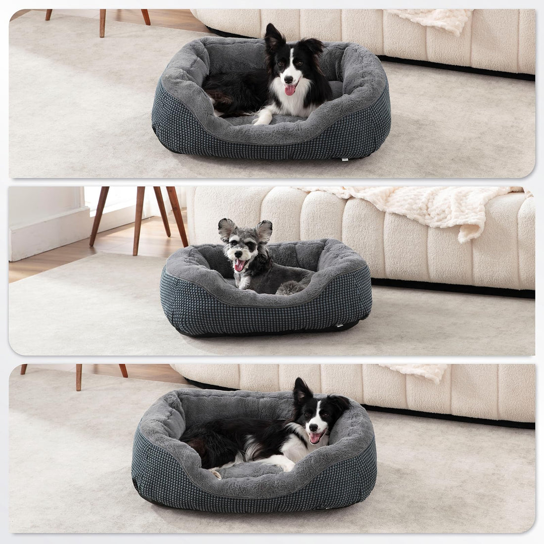 INVENHO Orthopedic Dog Bed – Small, Calming, Washable, Soft & Durable, Non-Slip (20”)