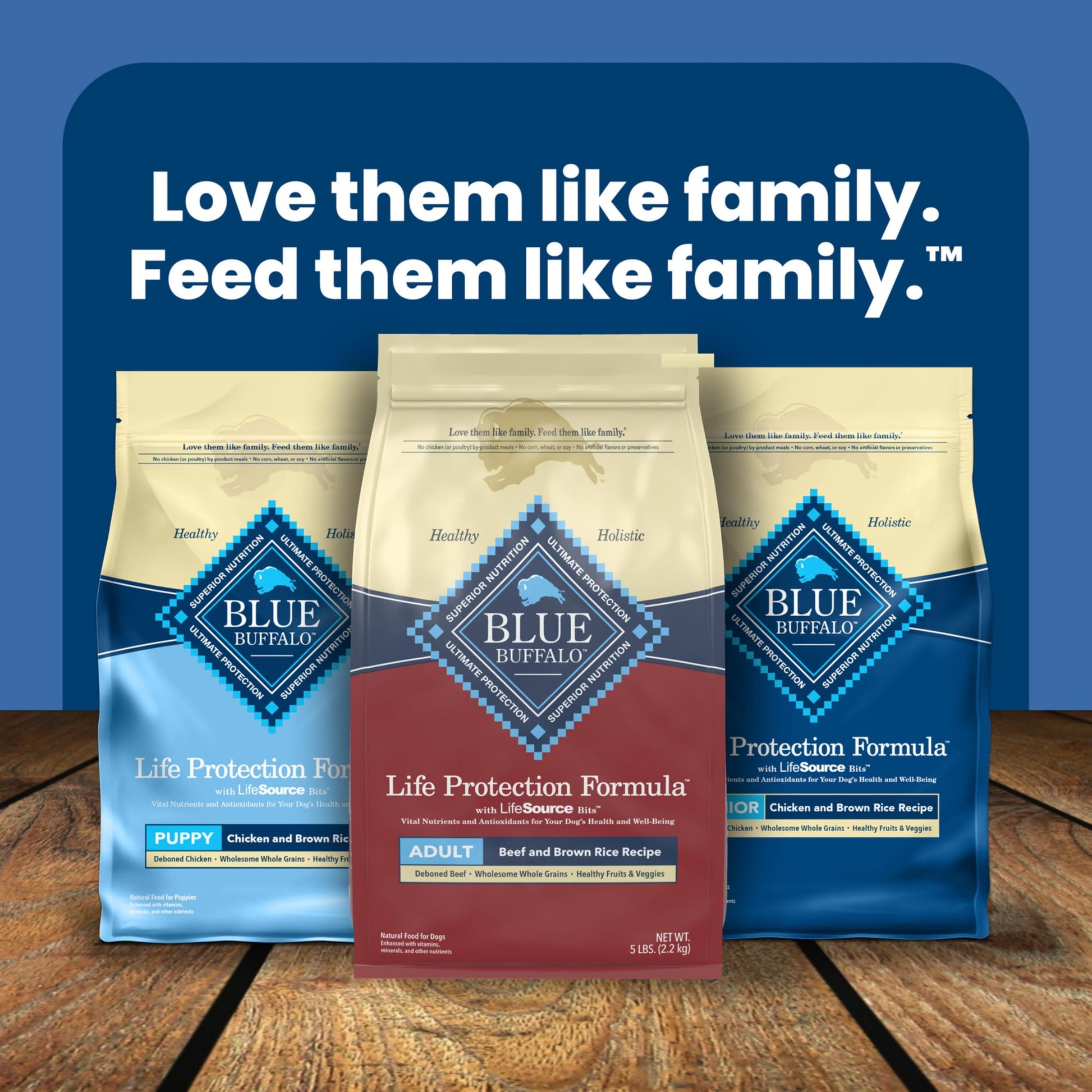 Blue Buffalo Dog Food – 5 lb – Beef & Brown Rice Supports Strong Muscles · Natural Ingredients