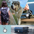 ADITYNA Cotton Dog Collar – With AirTag Holder & Metal Buckle (Ocean Breeze, 15–21”)