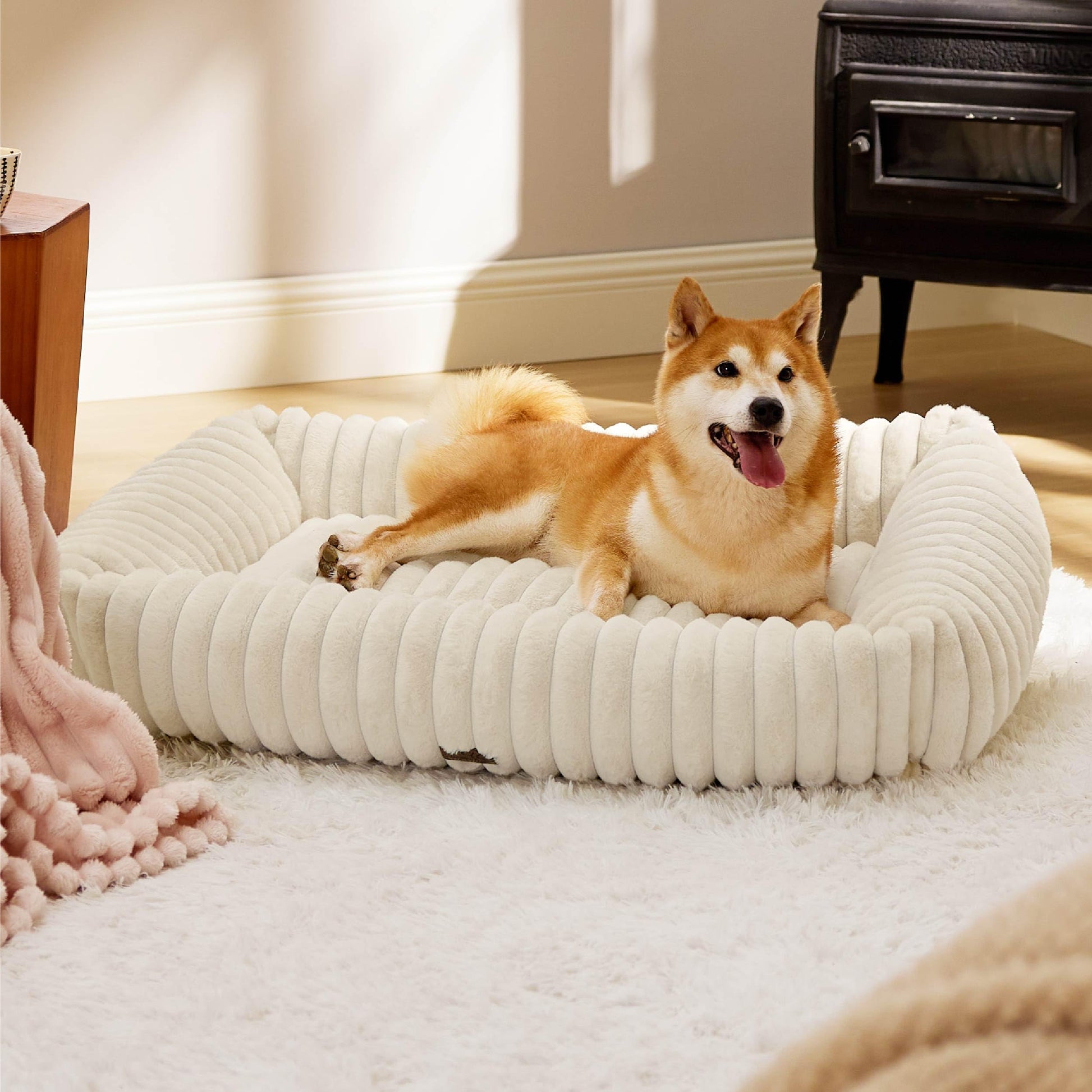 Bedsure Dog Bed – Large 36”x27” – Orthopedic Fleece Washable · Removable Cover · Soft Corduroy Design
