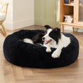 Bedsure Dog Bed – Large 36” – Donut Calming Plush Faux Fur · Washable · Anti-Slip Base · Up to 100 lbs
