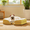 Bedsure Orthopedic Dog Bed – Medium, Waterproof, Washable, Non-Slip, Spicy Mustard (28”)