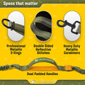 Pet Dreamland Hands-Free Dog Leash – Waist Belt Lead for Large Dogs (Khaki & Orange)