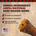 THE COUNTRY BUTCHER Beef Shank Bones – Tough Treats for Large Dogs (3-Pack, USA Made)