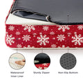 Bedsure Orthopedic Dog Bed – Medium, Waterproof, Washable, Non-Slip, Amber Noel-Red (28”)