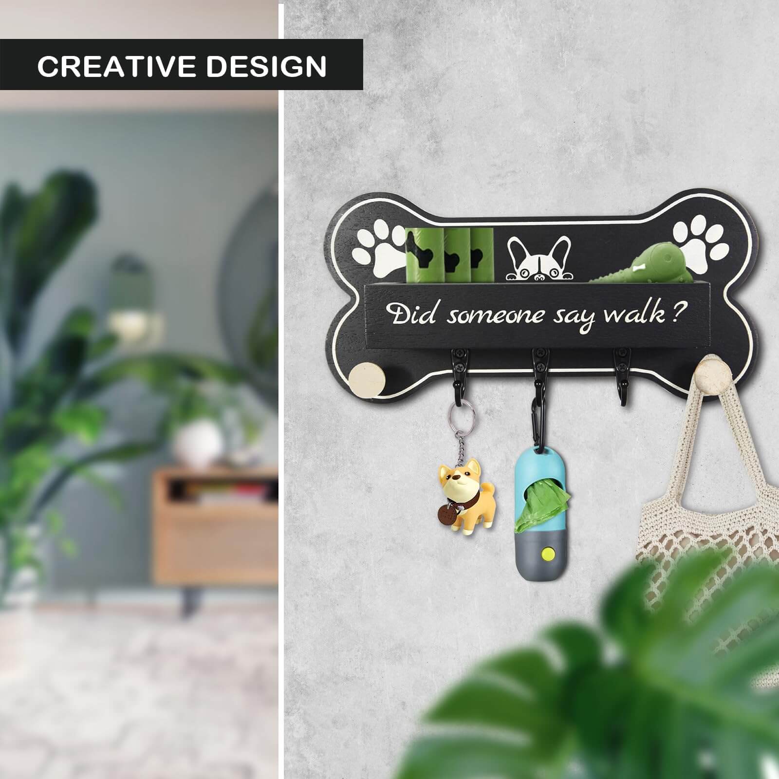 Bone - Shaped Dog Key Holder – Wall Organizer & Gift for Dog Lovers - Fenidog