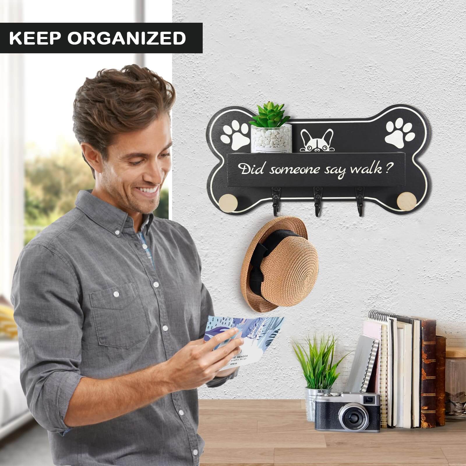 Bone - Shaped Dog Key Holder – Wall Organizer & Gift for Dog Lovers - Fenidog