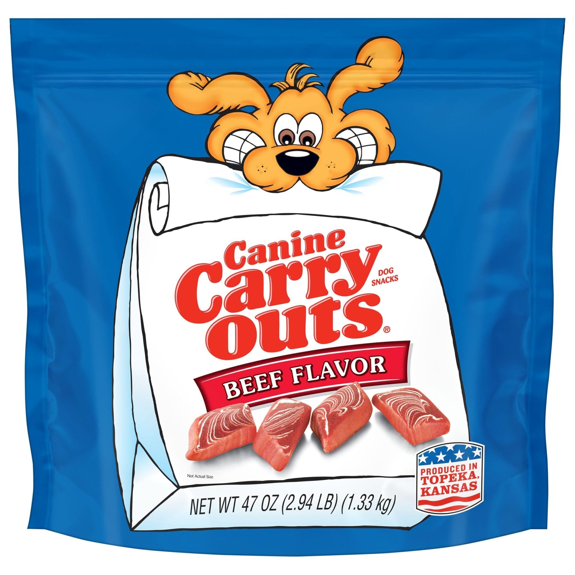 Canine Carry Outs Dog Treats, Beef Flavor, 47 Ounce - Fenidog