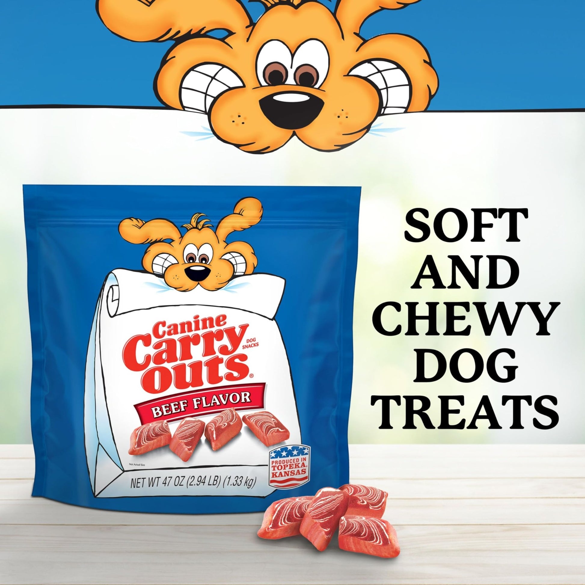 Canine Carry Outs Dog Treats, Beef Flavor, 47 Ounce - Fenidog