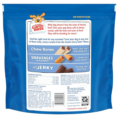 Canine Carry Outs Dog Treats, Beef Flavor, 47 Ounce - Fenidog