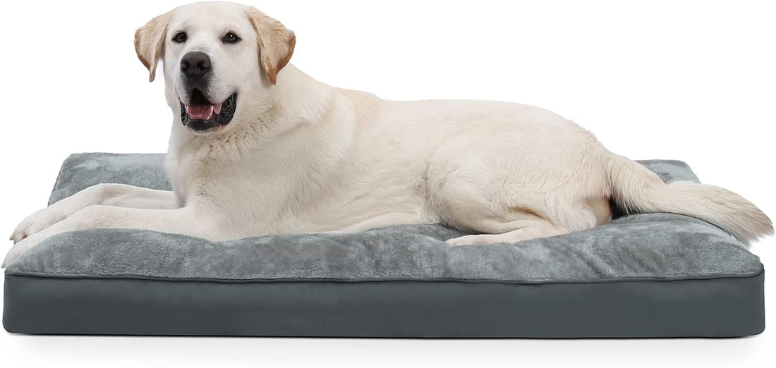 Deluxe Dog Crate Bed – 41”x27” – Plush & Waterproof Washable Cover · Anti - Slip Bottom · All Dog Sizes - Fenidog