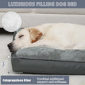 Deluxe Dog Crate Bed – 41”x27” – Plush & Waterproof Washable Cover · Anti - Slip Bottom · All Dog Sizes - Fenidog