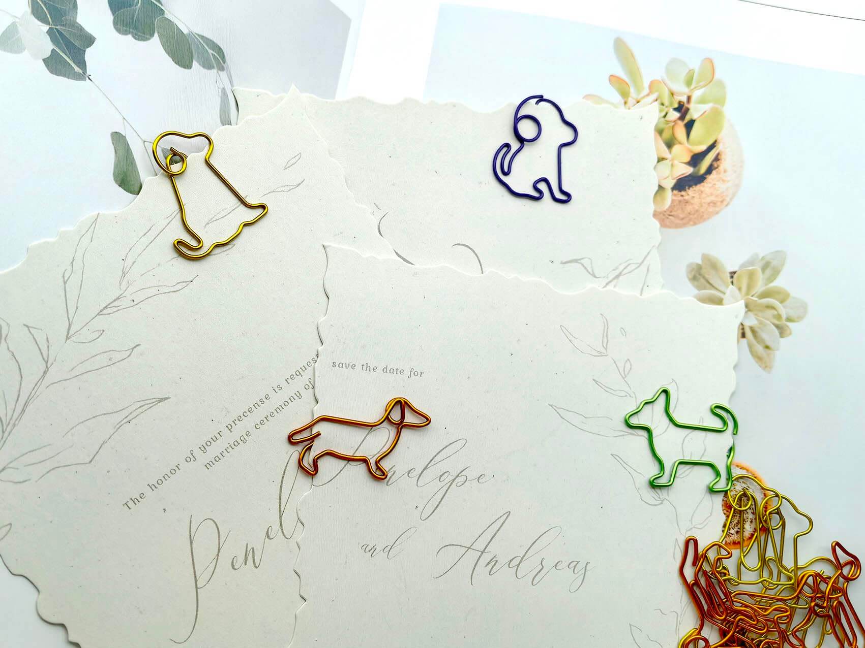 Dog - Shaped Paper Clips – 60 - Pack Decorative Bookmarks & Gifts for Dog Lovers - Fenidog