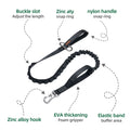 EXCELLENT ELITE SPANKER Tactical Dog Leash – Bungee Lead with Quick Release & Control Handles (Black) - Fenidog