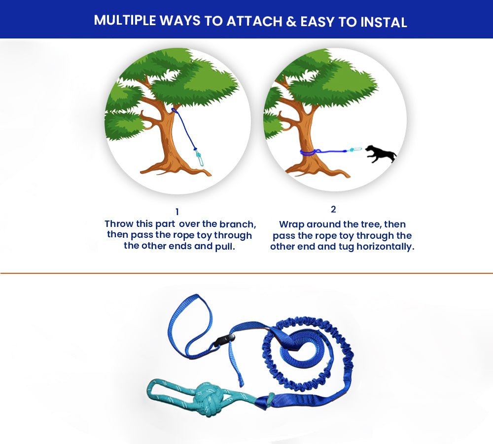 FENIDOG Bungee Hanging Tug Toy – For Indoor & Outdoor Play | Durable, Safe & Fun for All Dogs - Fenidog