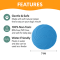Fenidog Natural Rubber Dog Frisbee – Soft, Non - Toxic & Floats (Blue) - Fenidog
