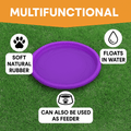 Fenidog Natural Rubber Dog Frisbee – Soft, Non - Toxic & Floats (Purple) - Fenidog