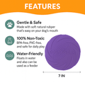 Fenidog Natural Rubber Dog Frisbee – Soft, Non - Toxic & Floats (Purple) - Fenidog