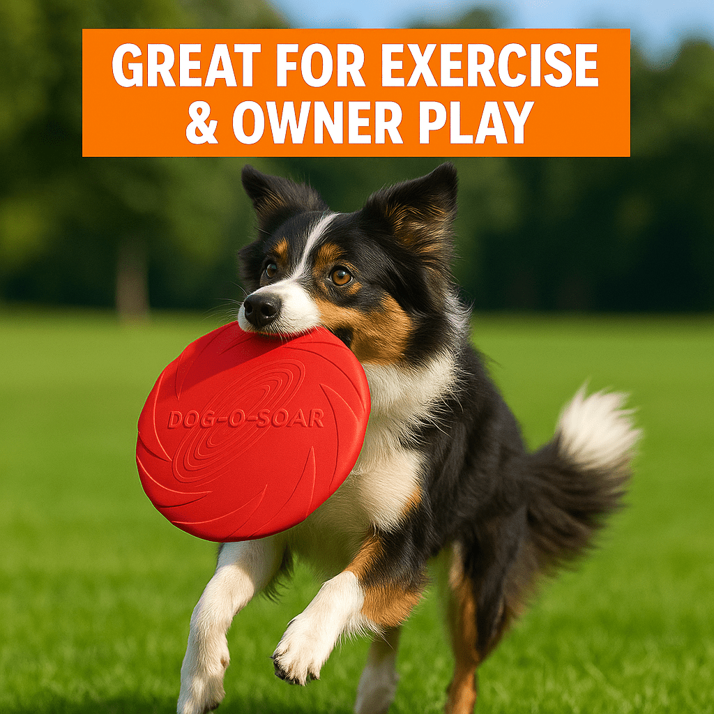 Fenidog Natural Rubber Dog Frisbee – Soft, Non - Toxic & Floats (Red) - Fenidog