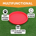 Fenidog Natural Rubber Dog Frisbee – Soft, Non - Toxic & Floats (Red) - Fenidog