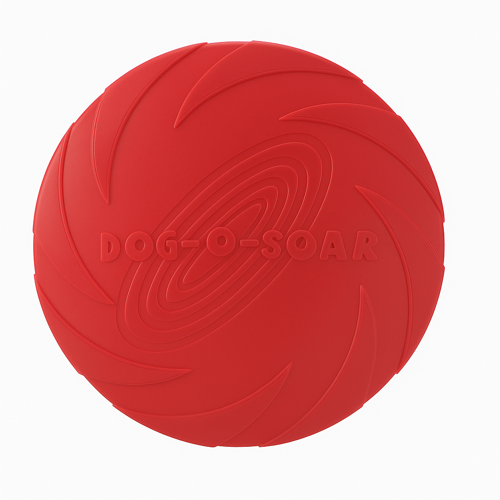 Fenidog Natural Rubber Dog Frisbee – Soft, Non - Toxic & Floats (Red) - Fenidog