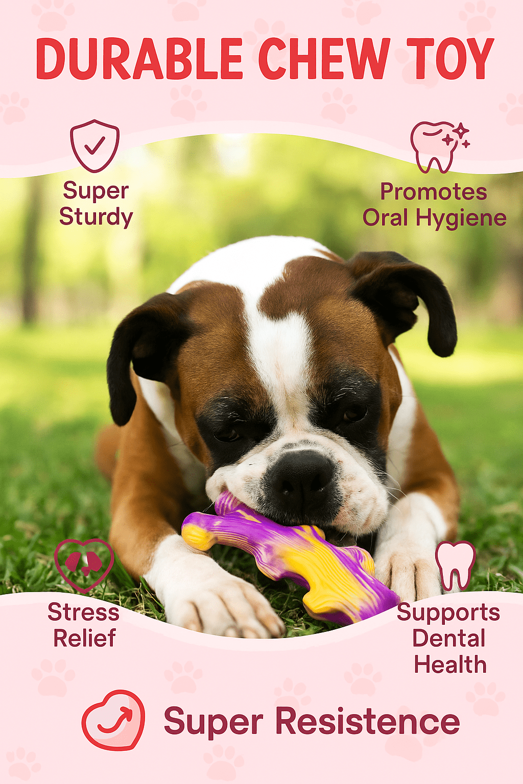 FENIDOG Tough Chew Bones with bacon Flavor – Durable Dog Toys for Aggressive Chewers (Set of 2) - Fenidog