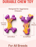 FENIDOG Tough Chew Bones with bacon Flavor – Durable Dog Toys for Aggressive Chewers (Set of 2) - Fenidog