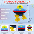 Fenidog Zog the Extraterrestrial squeaky plush interactive dog toy. Cute and durable Luxury UFO. - Fenidog