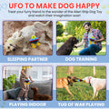 Fenidog Zog the Extraterrestrial squeaky plush interactive dog toy. Cute and durable Luxury UFO. - Fenidog