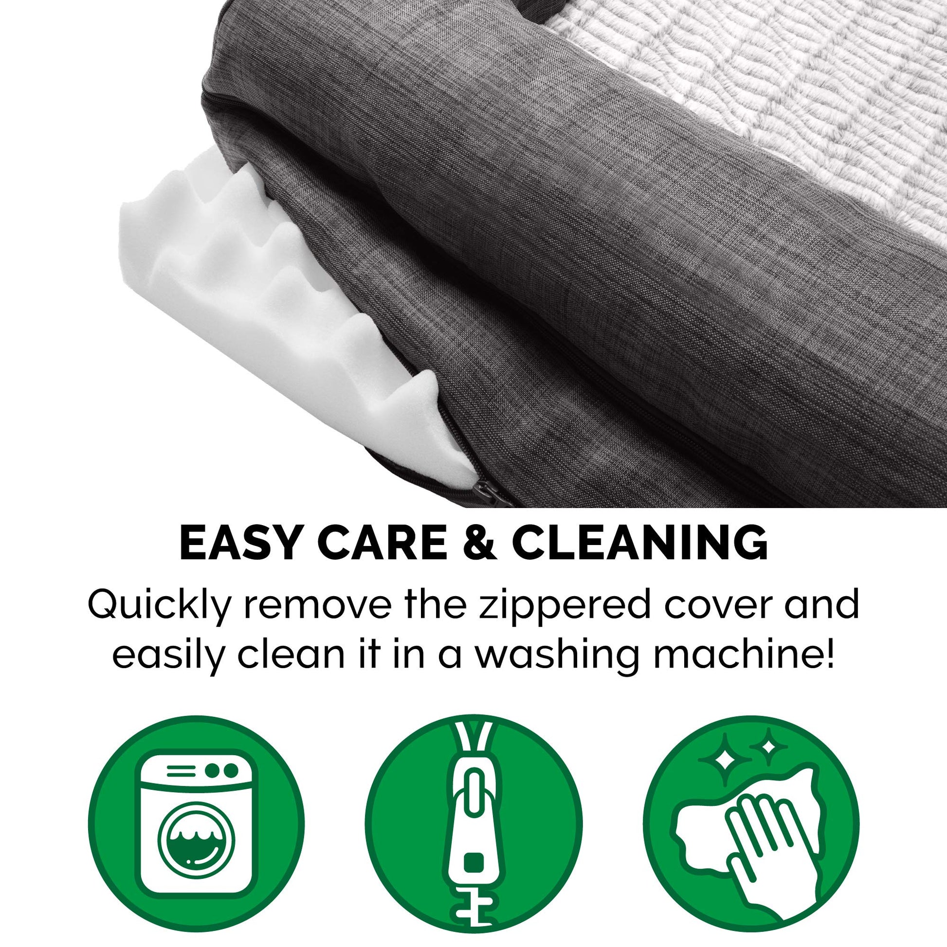 Furhaven Dog Bed Sofa Charcoal, Large W/Same Size Waterproof Liner - Fenidog