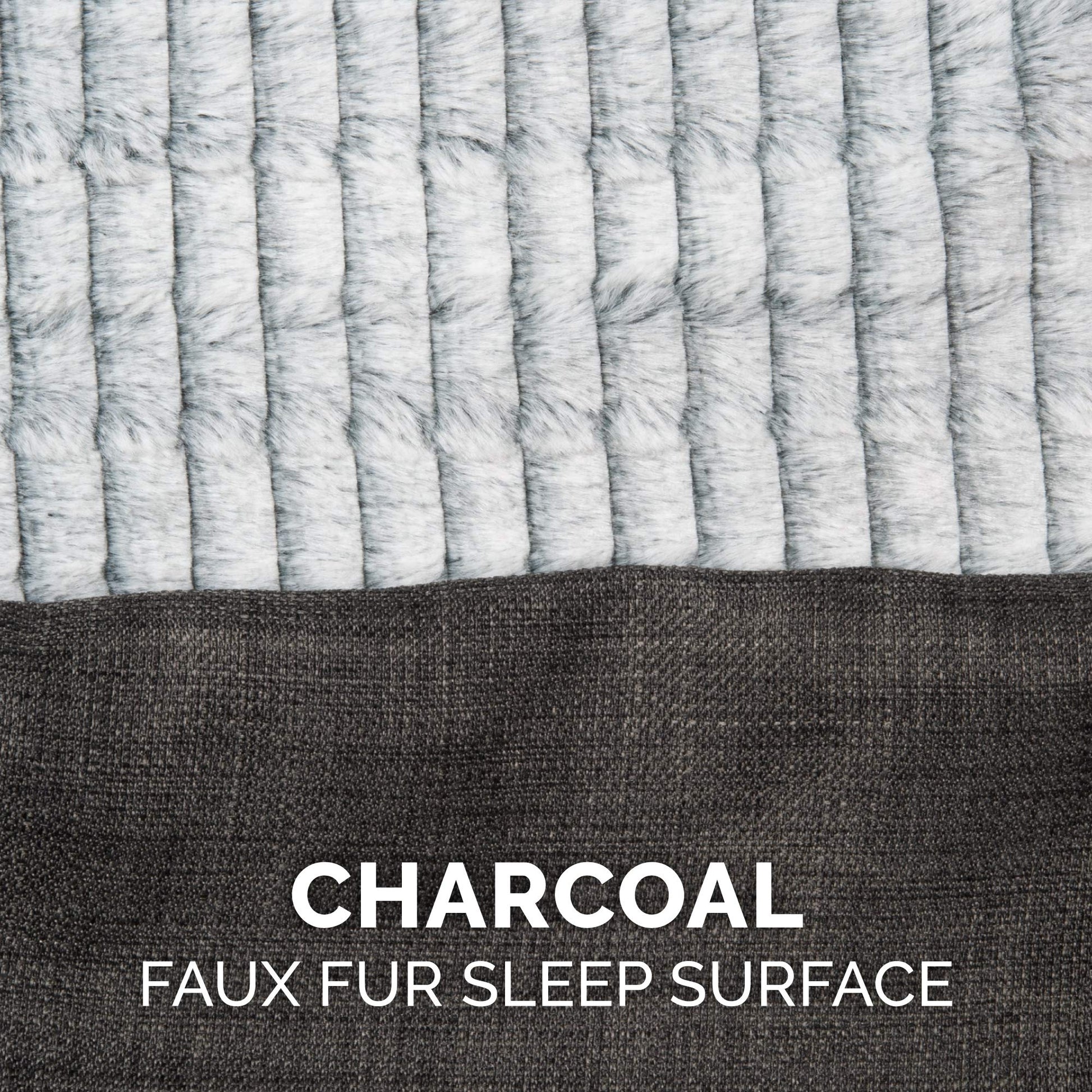 Furhaven Dog Bed Sofa Charcoal, Large W/Same Size Waterproof Liner - Fenidog