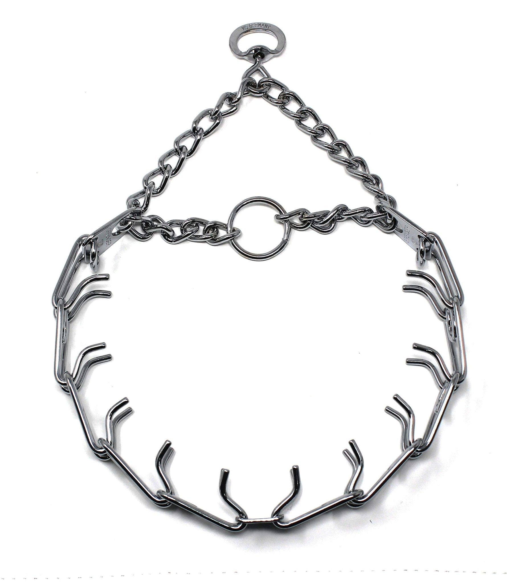 Herm Sprenger Prong Dog Collar – Chrome - Plated Training Collar for Medium Dogs (22” x 3.0mm) - Fenidog