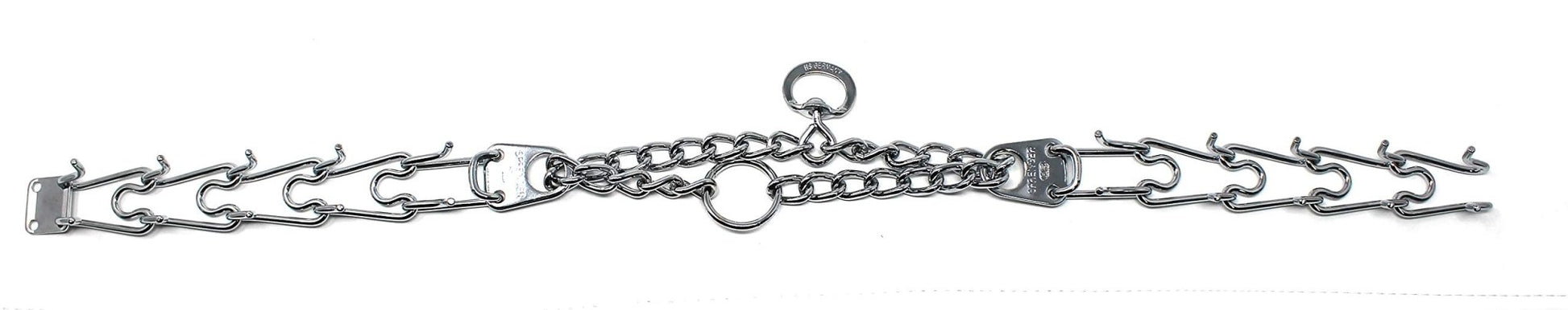 Herm Sprenger Prong Dog Collar – Chrome - Plated Training Collar for Medium Dogs (22” x 3.0mm) - Fenidog