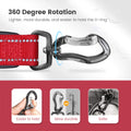 IOKHEIRA Multifunctional Dog Leash – Adjustable 4–6ft Bungee Lead with Built - In Car Seatbelt (Red) - Fenidog