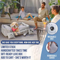 Luxury Chesterfield Dog Bed – Jumbo – Velvet Couch Style Joint Support · Calming Design · Washable & Durable - Fenidog