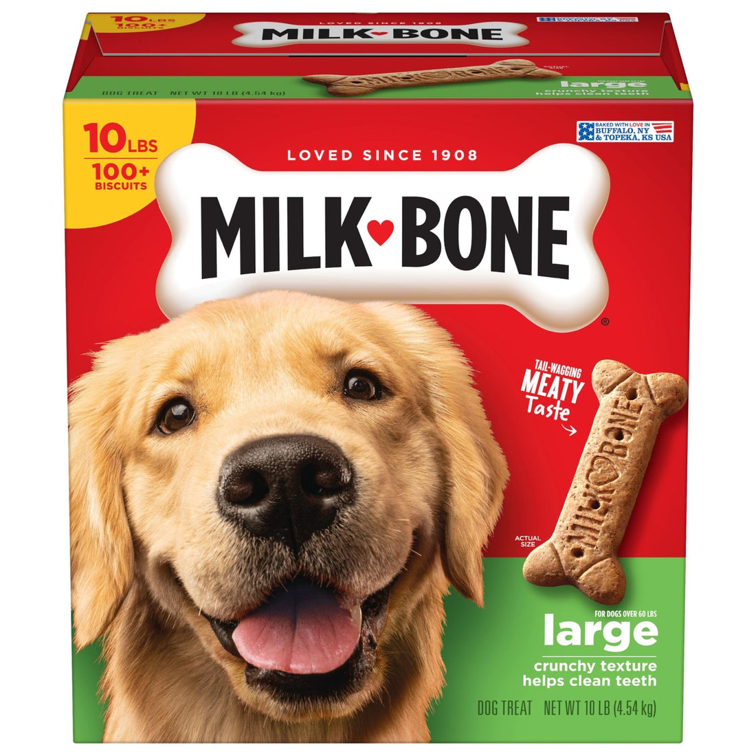 Milk - Bone Original Dog Treats Biscuits for Large Dogs, 10 Pounds (Packaging May Vary) - Fenidog