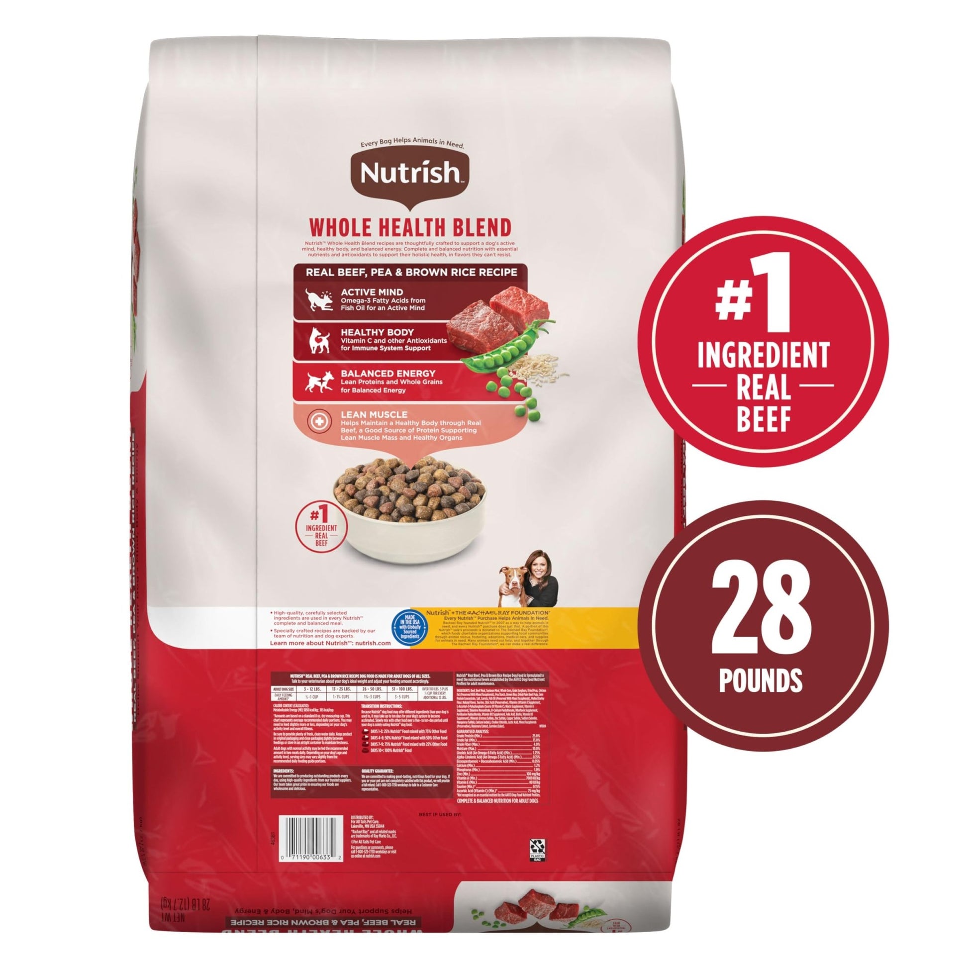 Nutrish Dog Food – 28 lb – Beef, Pea & Brown Rice Whole Health Blend · Real Beef Recipe - Fenidog