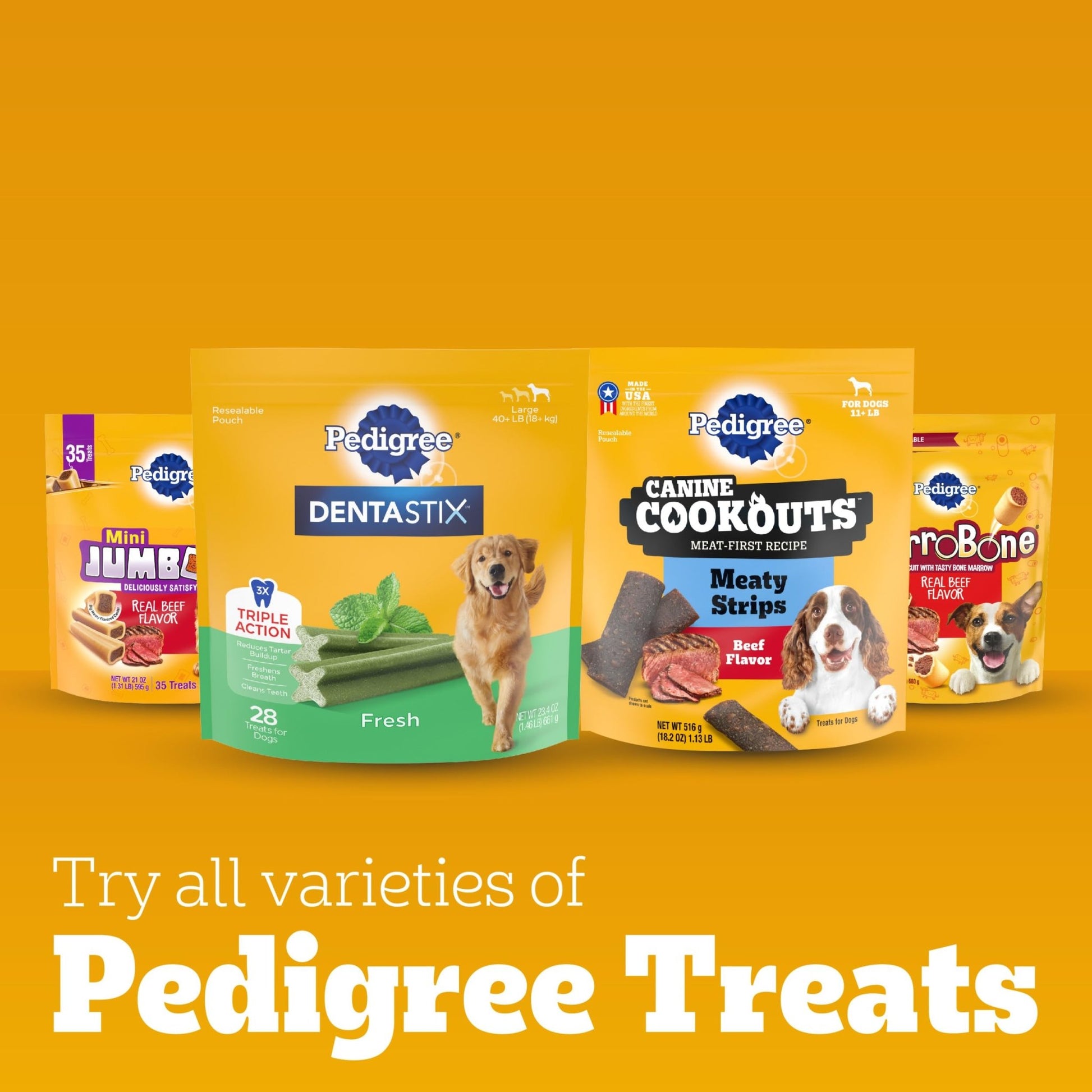 Pedigree Dentastix Large Dog Treats, Bacon Flavor, 2.08 lb. Bag (40 Treats) - Fenidog