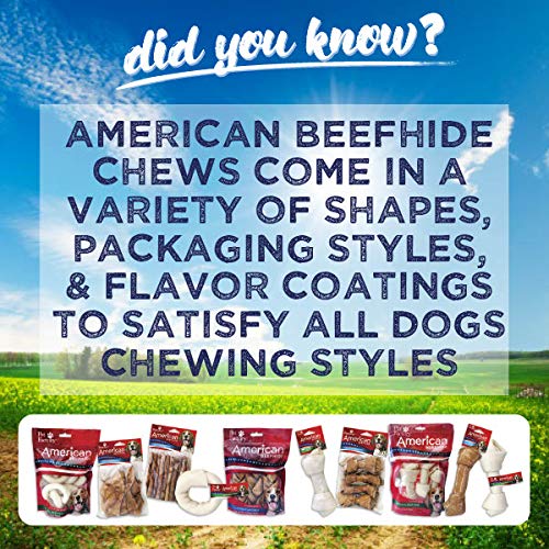 Pet Factory American Beefhide 20 - 22" Knotted Bone Dog Chew Treat - Natural Flavor, 1 Count/1 Pack - Fenidog