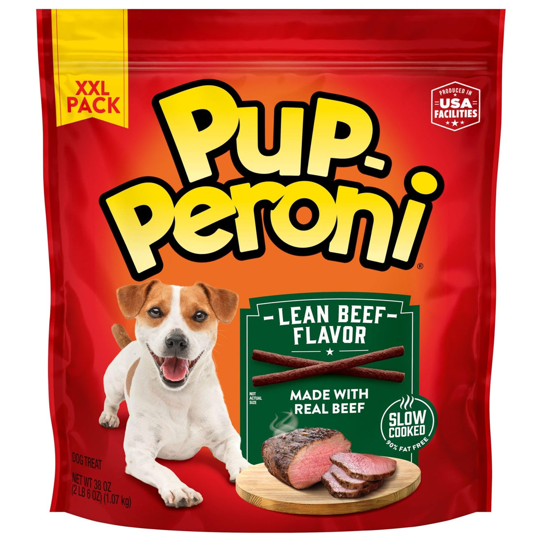 Pup - Peroni Dog Treats, Lean Beef Flavor, 38 Ounce, Made with Real Beef, 90% Fat Free - Fenidog