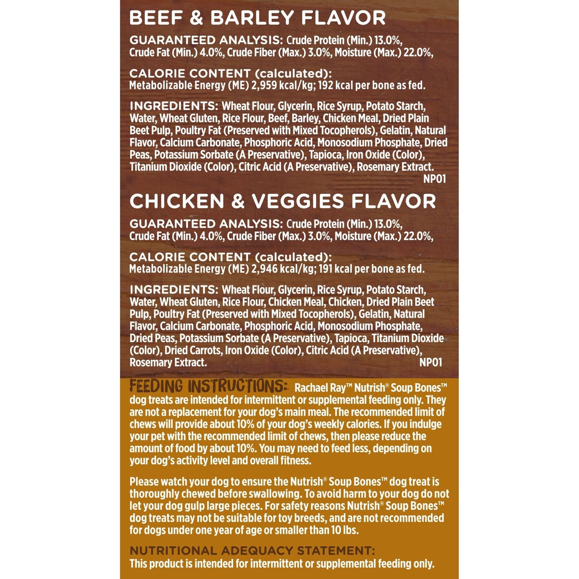 Rachael Ray Nutrish Soup Bones Long Lasting Dog Chews Variety Pack, 22 Count (Pack of 1) - Fenidog