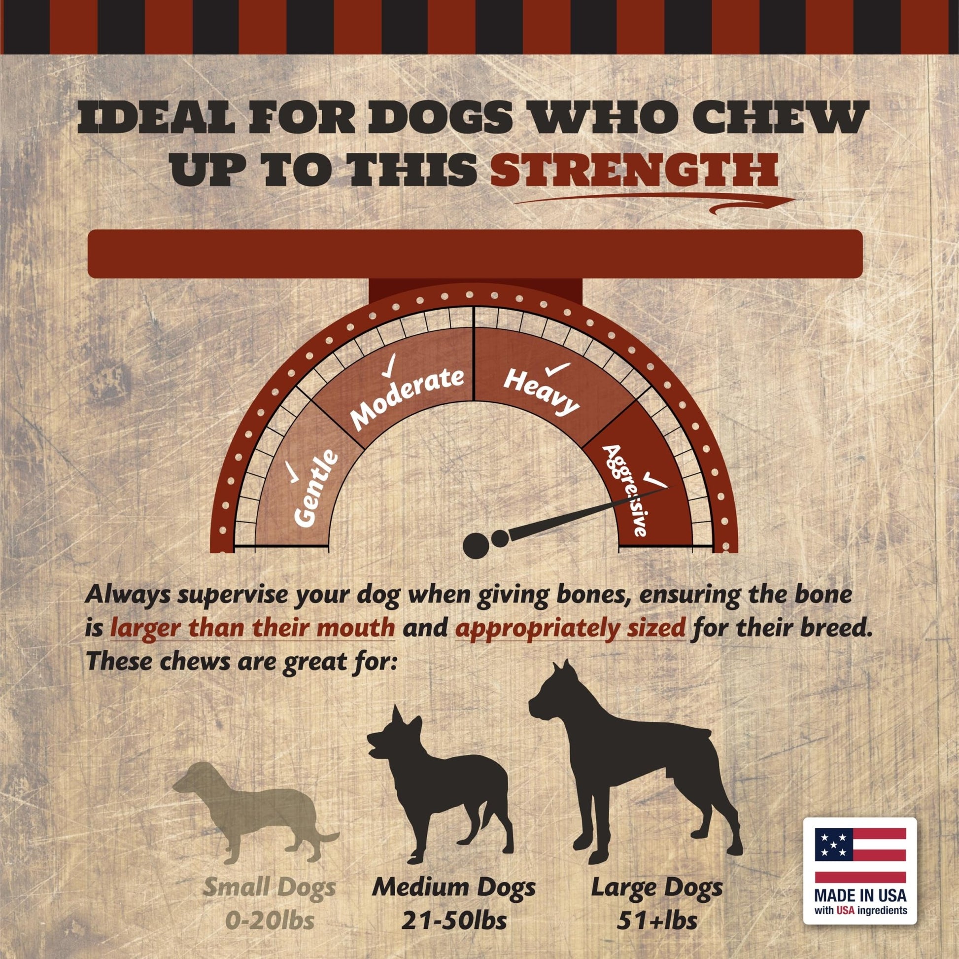 THE COUNTRY BUTCHER Beef Shank Bones – Tough Treats for Large Dogs (3 - Pack, USA Made) - Fenidog
