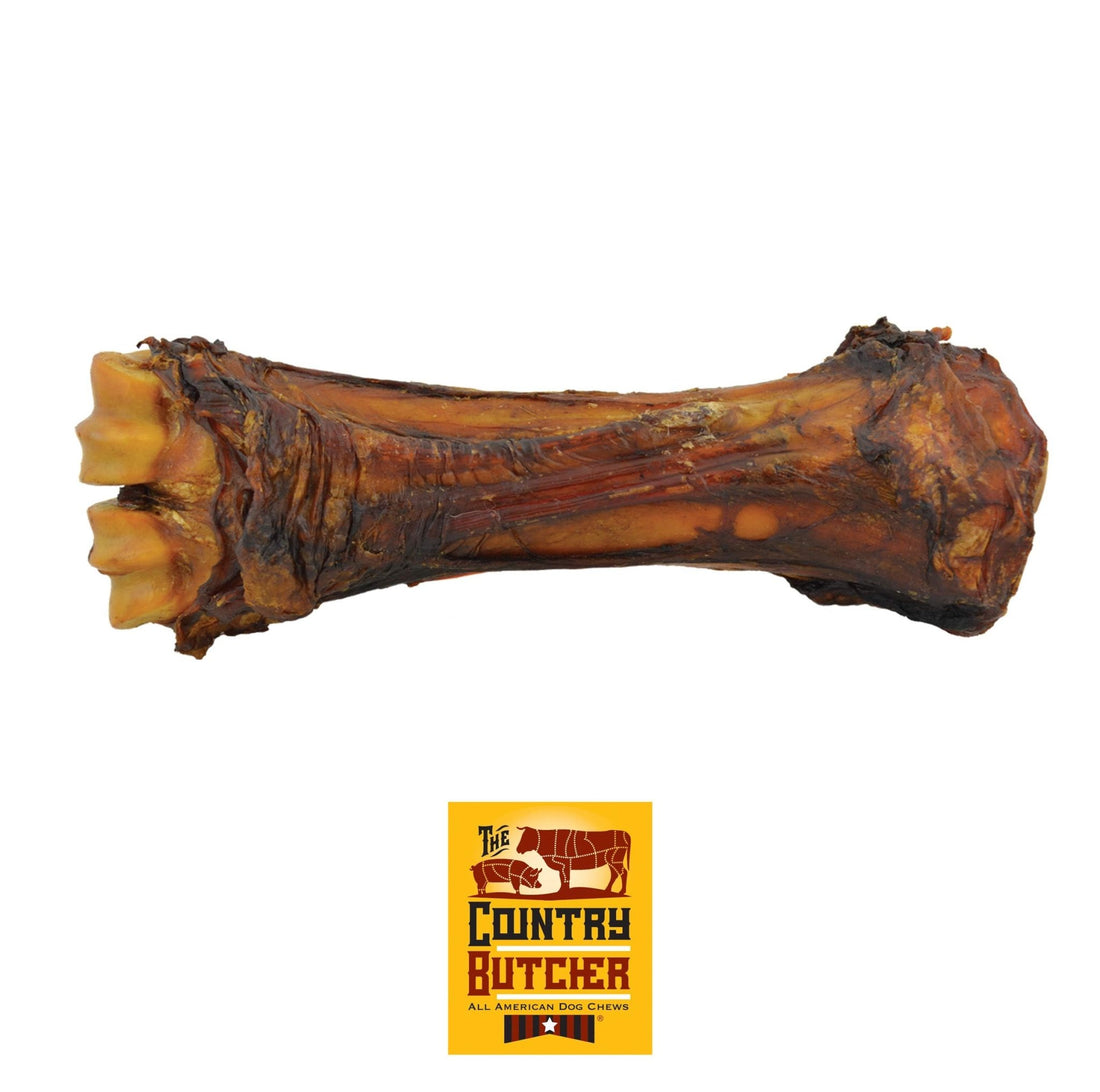 THE COUNTRY BUTCHER Beef Shank Bones – Tough Treats for Large Dogs (3 - Pack, USA Made) - Fenidog