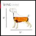 The Wine Savant Labrador Dog Decanter – 500ml Glass for Wine, Whiskey or Liquor - Fenidog
